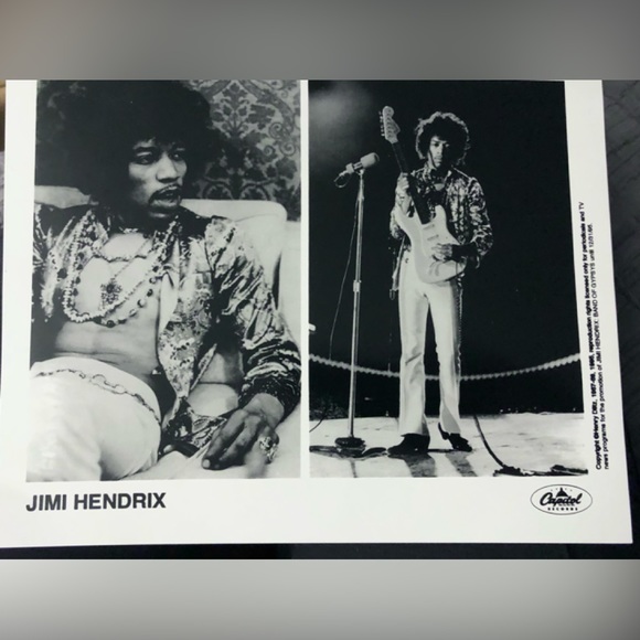 Jimi Hendrix 1995 B/W Photo 8X10 Capitol Records 1995 Promo Brand of Gypsies - Picture 4 of 5